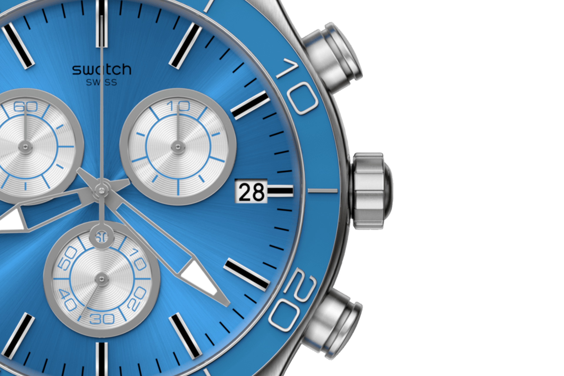 Swatch Reloj de Cuarzo Unisex Chemical Blue 45 mm : : Moda